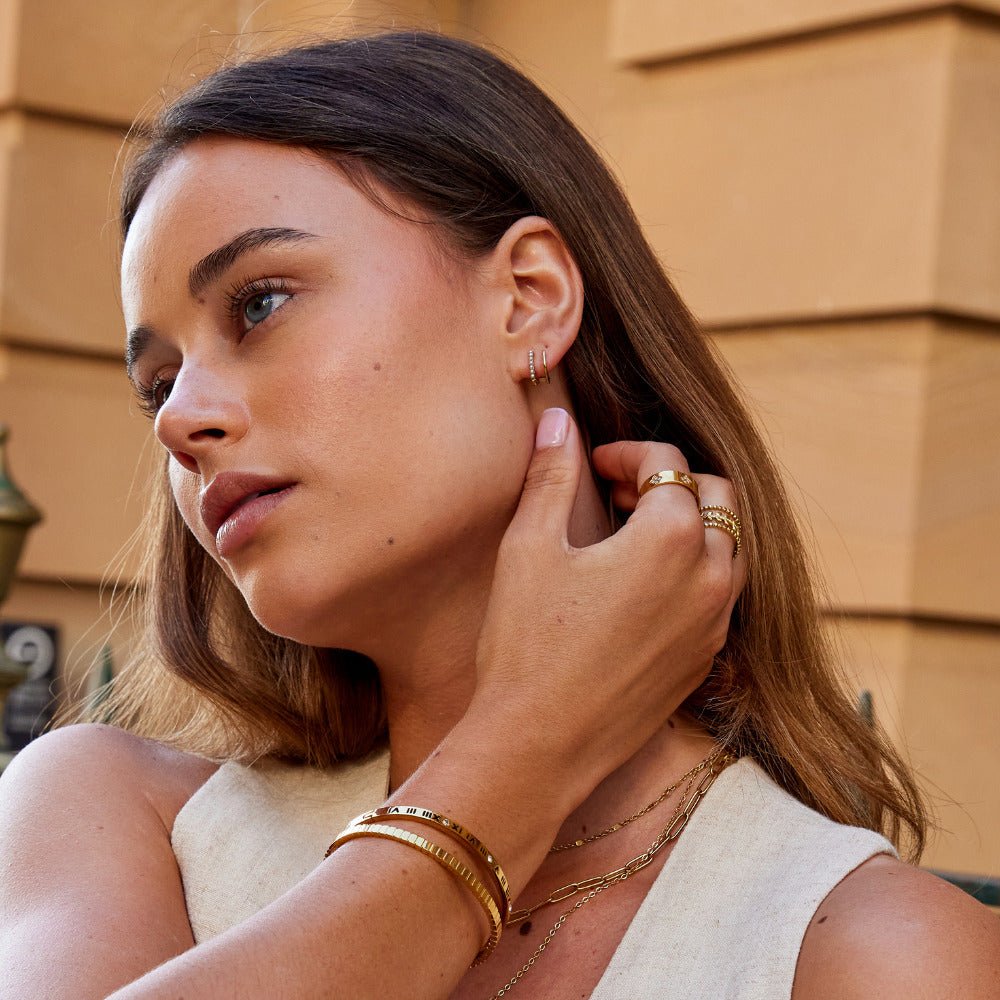 18K Gold & Pearl Claw Earrings