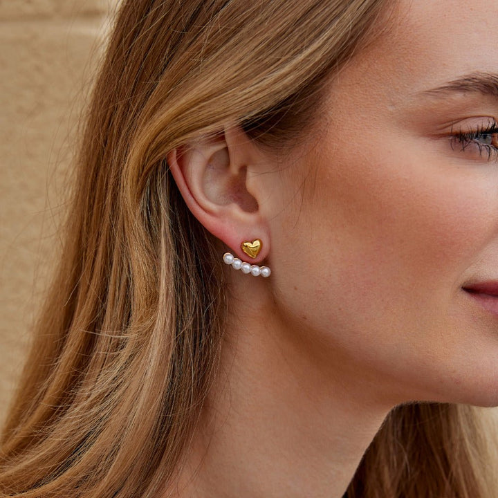 Pearl & Heart Romance Earrings
