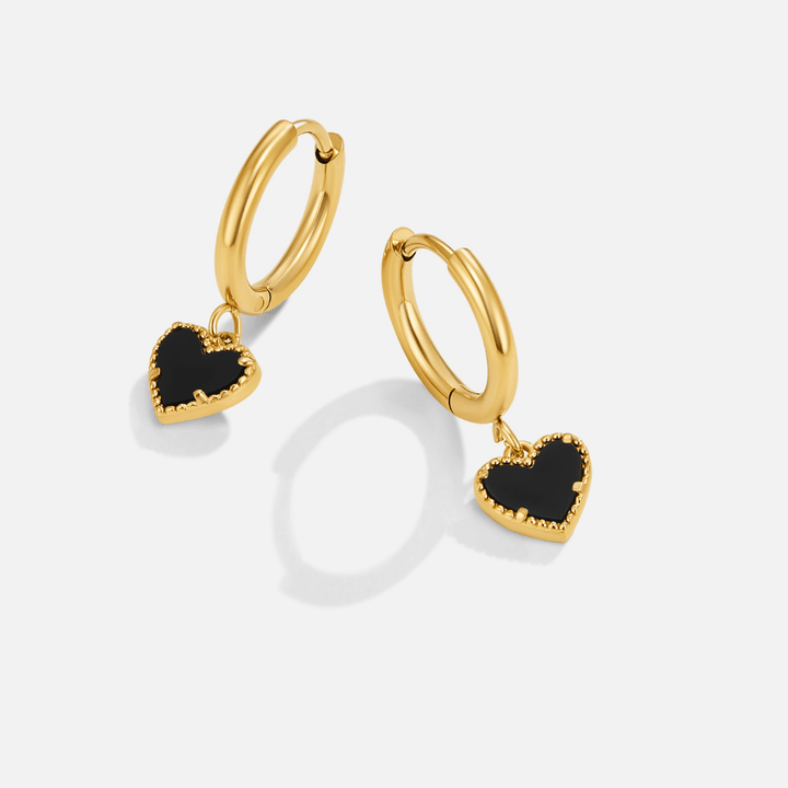 'Tainted Hearts' Hoop Earrings